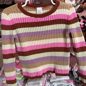 Carter's Multicolor Striped Ribbed Sweater